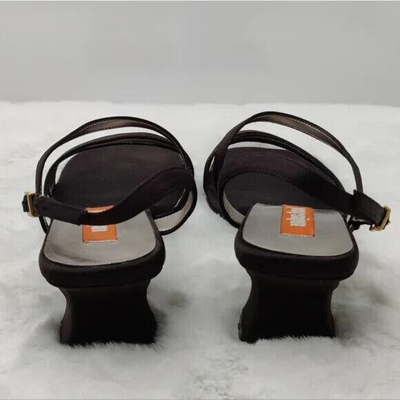 Unlisted Y2K Square Toe Strappy kitten heel Sandals Sz 7.5 - Picture 5 of 8